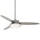 56" Minka Aire Stack Silver Dimmable LED Ceiling Fan