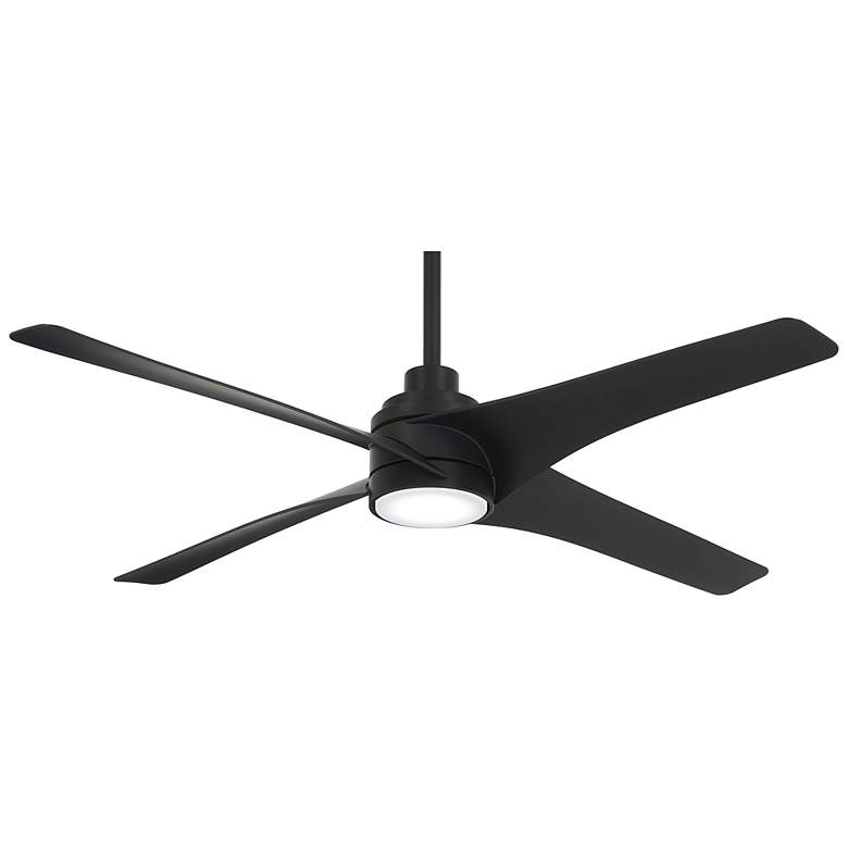 Image 2 56" Minka Aire Swept Coal Black Finish LED Ceiling Fan with Remote