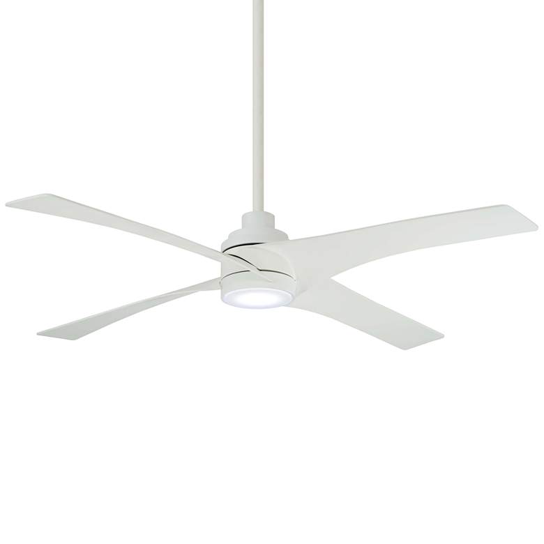 Image 2 56 inch Minka Aire Swept Flat White LED Ceiling Fan with Remote