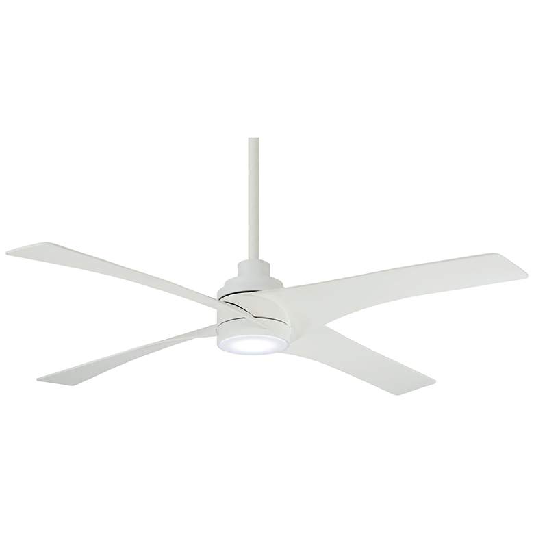 Image 2 56 inch Minka Aire Swept Flat White LED Ceiling Fan with Remote