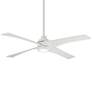 56" Minka Aire Swept Flat White LED Ceiling Fan with Remote