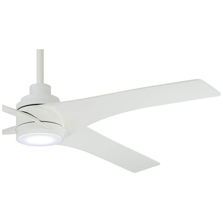 Image 5 56" Minka Aire Swept Flat White LED Ceiling Fan with Remote more views