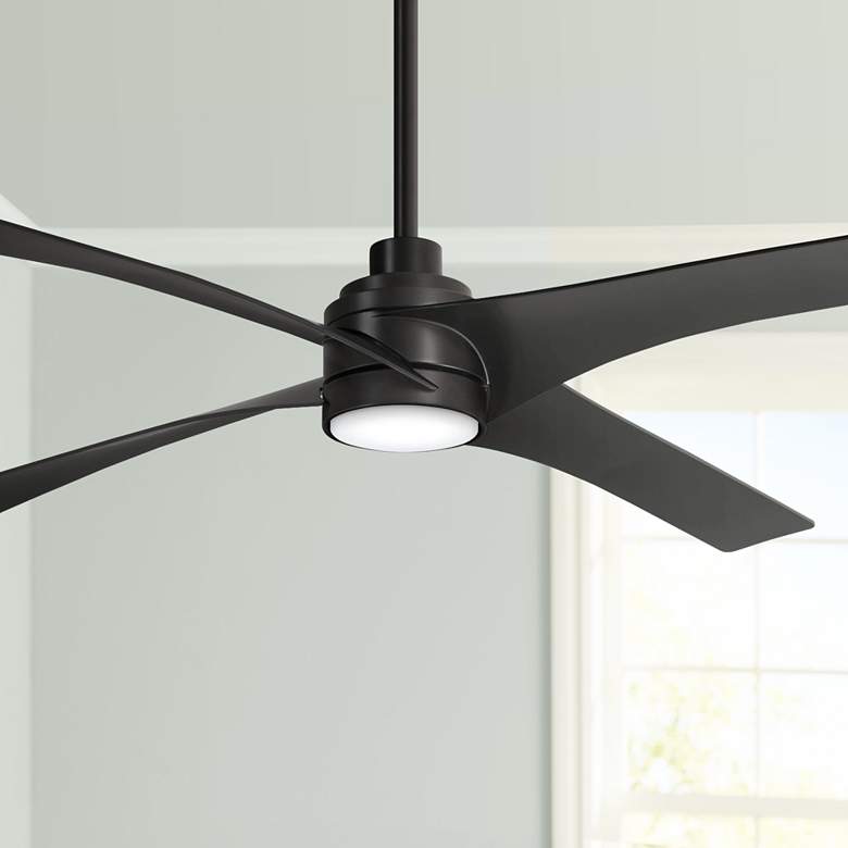 Image 1 56 inch Minka Aire Swept Kocoa LED Ceiling Fan with Remote Control
