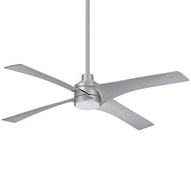 Image2 of 56" Minka Aire Swept Silver LED Ceiling Fan with Remote