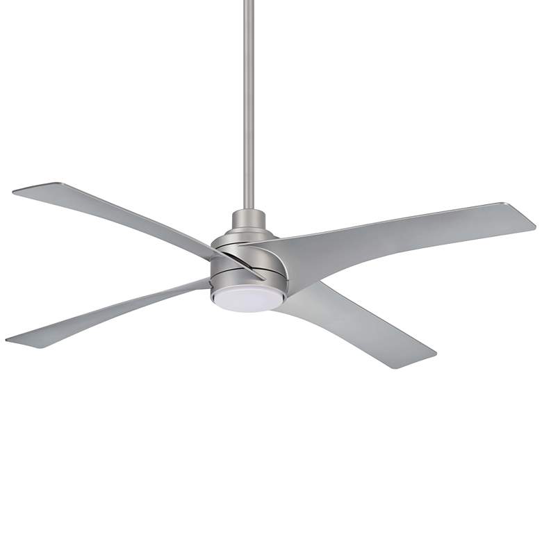 Image 2 56 inch Minka Aire Swept Silver LED Ceiling Fan with Remote
