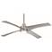 56" Minka Aire Swept Silver LED Ceiling Fan with Remote