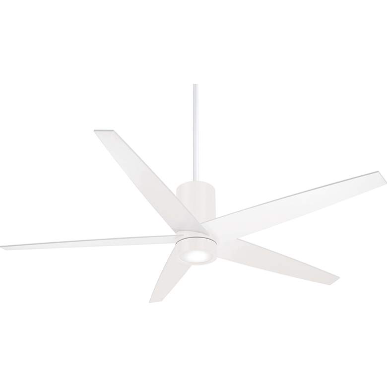 Image 2 56" Minka Aire Symbio Flat White Modern LED Ceiling Fan with Remote