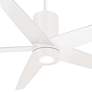 56" Minka Aire Symbio Flat White Modern LED Ceiling Fan with Remote