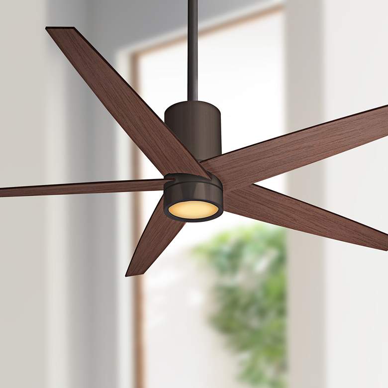 Image 1 56" Minka Aire Symbio Maple - Bronze LED Ceiling Fan with Remote
