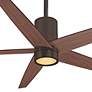56" Minka Aire Symbio Maple - Bronze LED Ceiling Fan with Remote