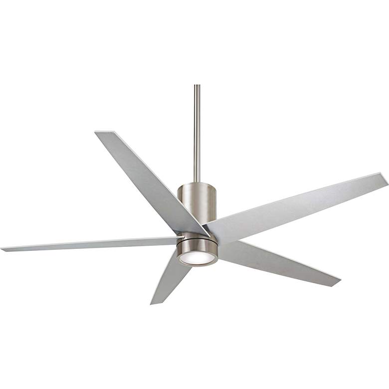 Image 2 56 inch Minka Aire Symbio Silver Nickel LED Modern Ceiling Fan with Remote