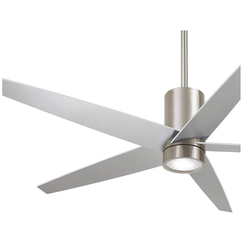 Image 4 56 inch Minka Aire Symbio Silver Nickel LED Modern Ceiling Fan with Remote more views