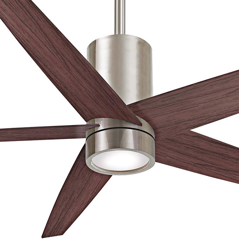 Image 3 56" Minka Aire Symbio Walnut - Nickel LED Ceiling Fan with Remote more views