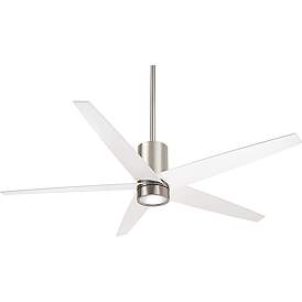 Image2 of 56" Minka Aire Symbio White - Nickel LED Ceiling Fan with Remote