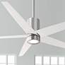 56" Minka Aire Symbio White - Nickel LED Ceiling Fan with Remote