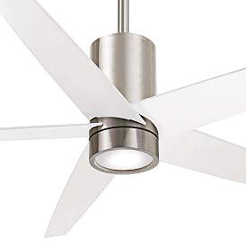 Image3 of 56" Minka Aire Symbio White - Nickel LED Ceiling Fan with Remote more views