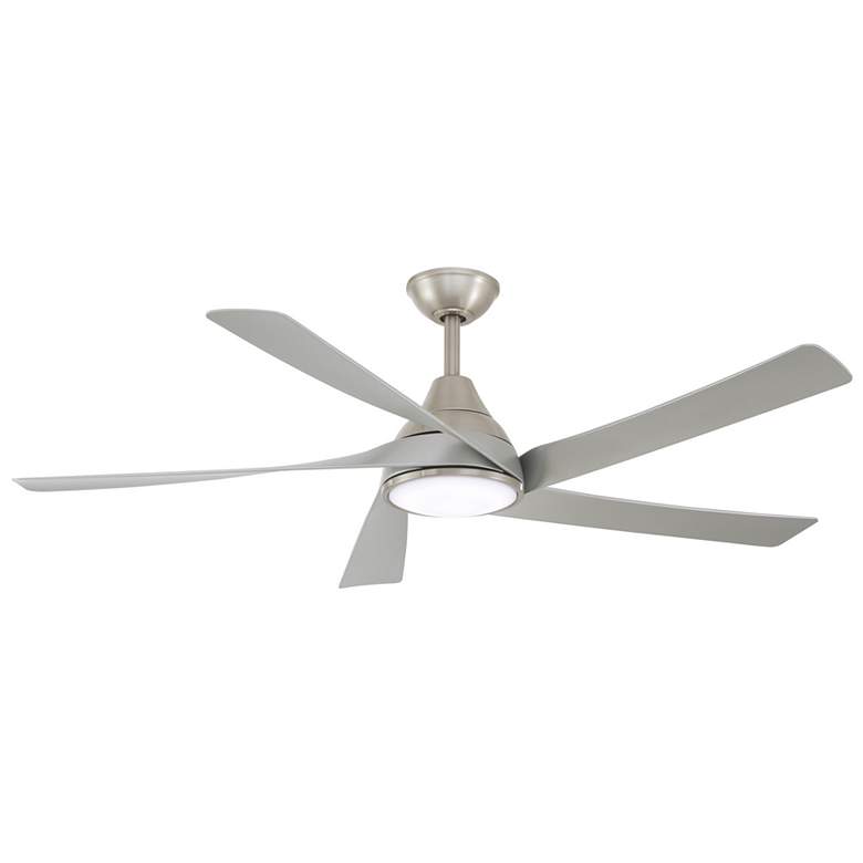 Image 1 56 inch Minka Aire Transonic Brushed Nickel LED Ceiling Fan with Remote