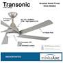 4_56" Minka Aire Transonic Brushed Nickel LED Ceiling Fan with Remote more views
