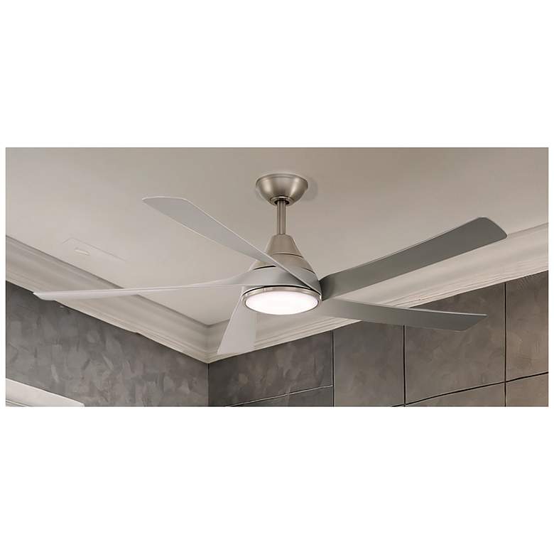 Image 7 56" Minka Aire Transonic Brushed Nickel LED Ceiling Fan with Remote more views