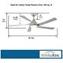 56" Minka Aire Transonic Brushed Nickel LED Ceiling Fan with Remote
