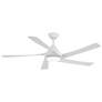 56" Minka Aire Transonic Flat White Indoor LED Ceiling Fan with Remote
