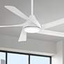 1_56" Minka Aire Transonic Flat White Indoor LED Ceiling Fan with Remote