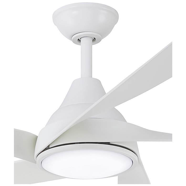 Image 4 56" Minka Aire Transonic Flat White Indoor LED Ceiling Fan with Remote more views