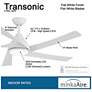 7_56" Minka Aire Transonic Flat White Indoor LED Ceiling Fan with Remote more views