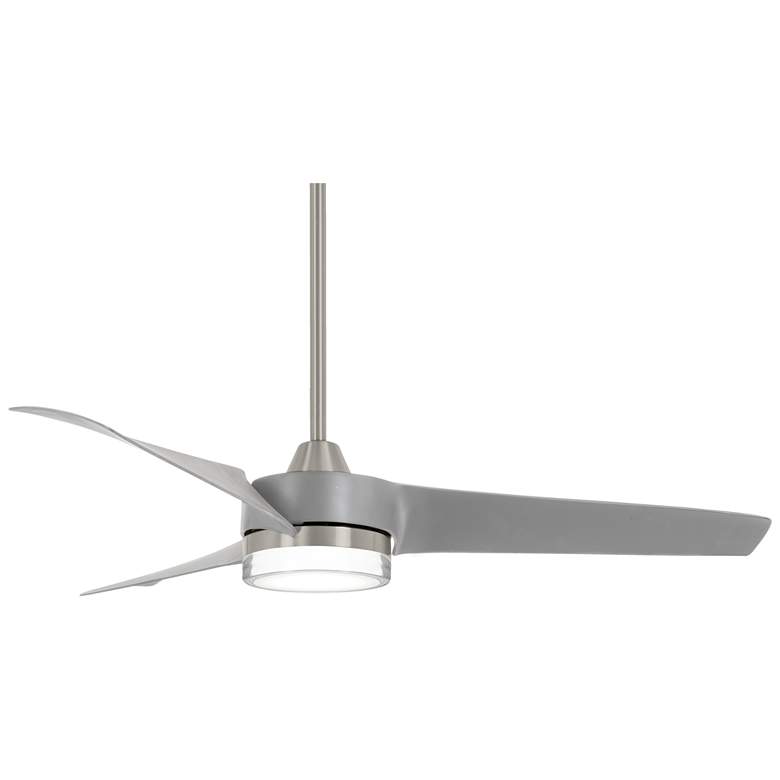 Image 2 56" Minka Aire Veer Brushed Nickel LED Ceiling Fan with Remote