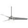 56" Minka Aire Veer Brushed Nickel LED Ceiling Fan with Remote