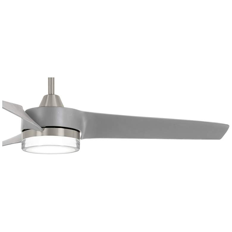 Image 3 56" Minka Aire Veer Brushed Nickel LED Ceiling Fan with Remote more views
