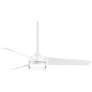 56" Minka Aire Veer Flat White LED Smart Ceiling Fan with Remote