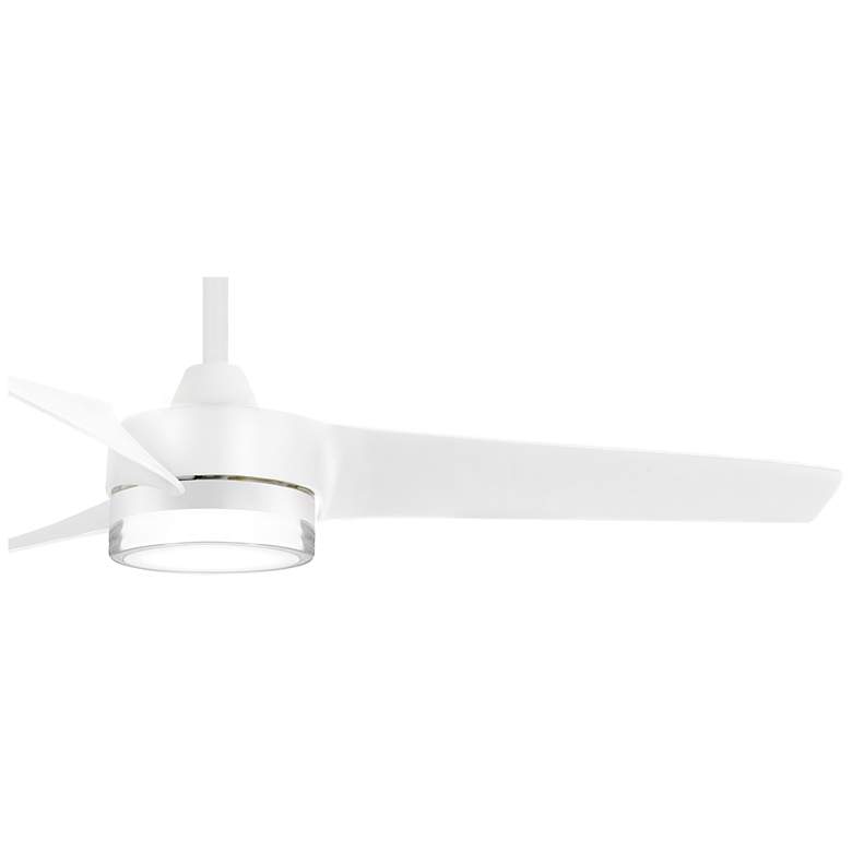 Image 3 56" Minka Aire Veer Flat White LED Smart Ceiling Fan with Remote more views