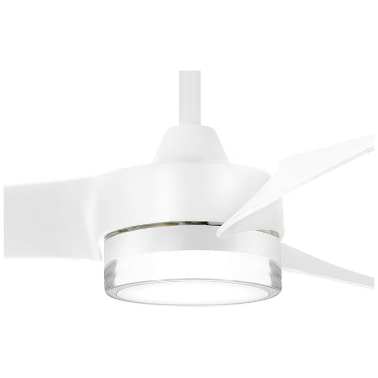 Image 4 56" Minka Aire Veer Flat White LED Smart Ceiling Fan with Remote more views