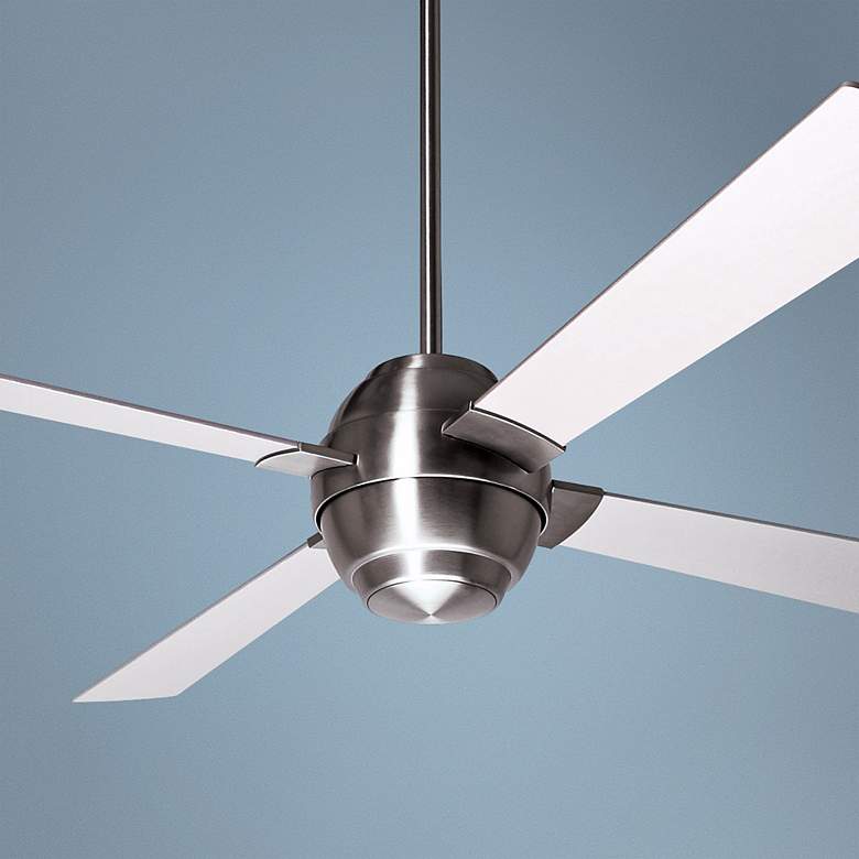 Image 1 56 inch Modern Fan Company Gusto Bright Nickel Ceiling Fan