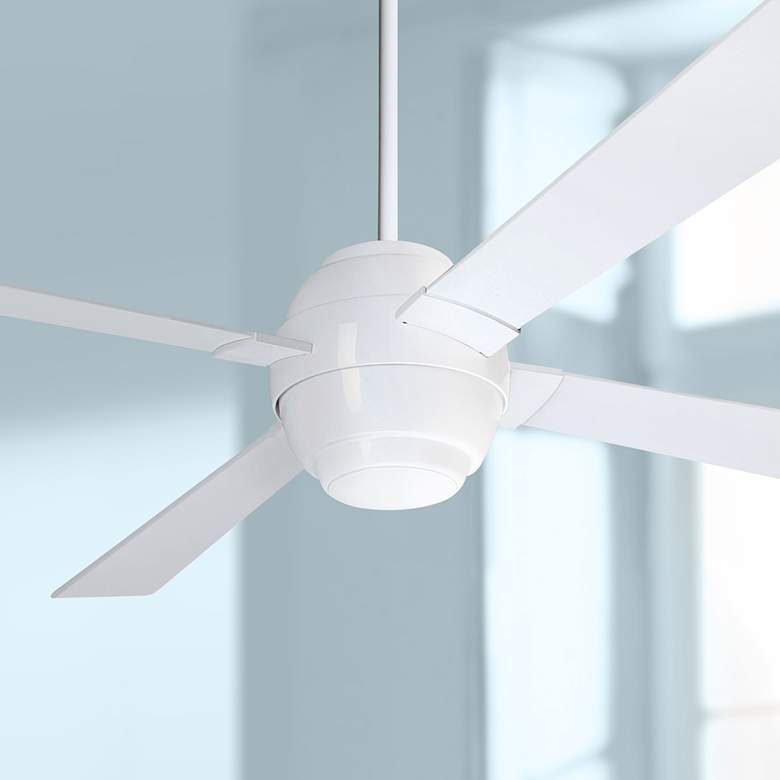 Image 1 56 inch Modern Fan Company Gusto White Ceiling Fan