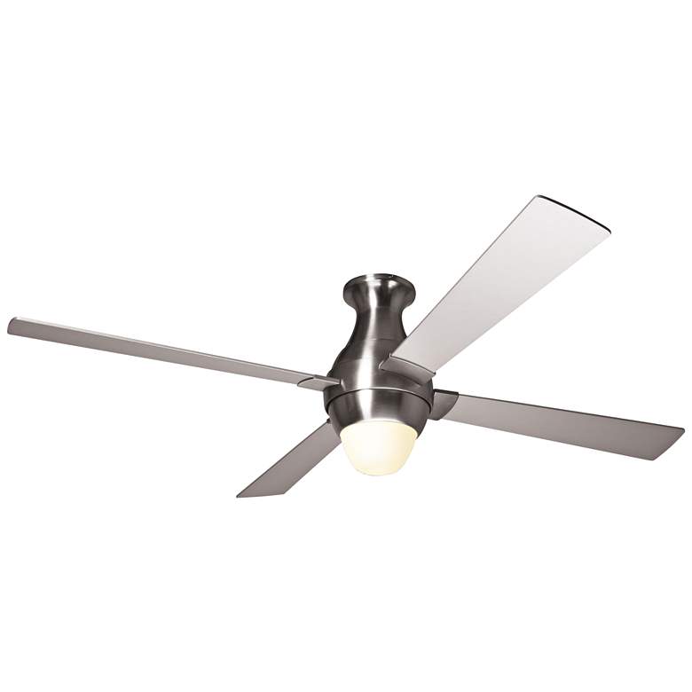 Image 1 56 inch Modern Fan Gusto Bright Nickel Flush LED Ceiling Fan