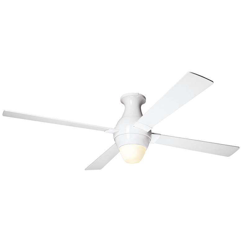 Image 1 56 inch Modern Fan Gusto White Hugger LED Ceiling Fan