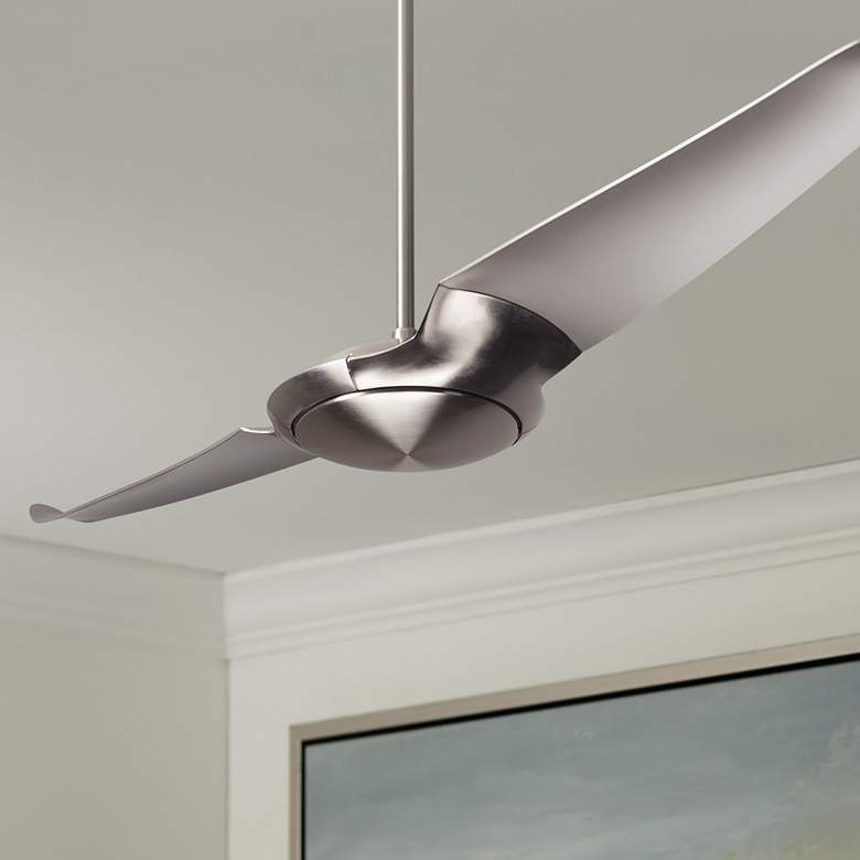 Image 1 56" Modern Fan IC/Air Nickel Damp 2-Blade Ceiling Fan with Remote
