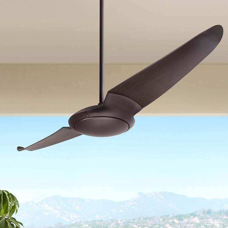 Image 1 56" Modern Fan IC/Air2 Bronze Ebony Damp Rated Ceiling Fan with Remote