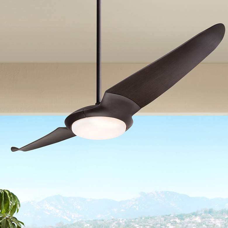 Image 1 56 inch Modern Fan IC/Air2 DC Bronze and Ebony LED Ceiling Fan with Remote