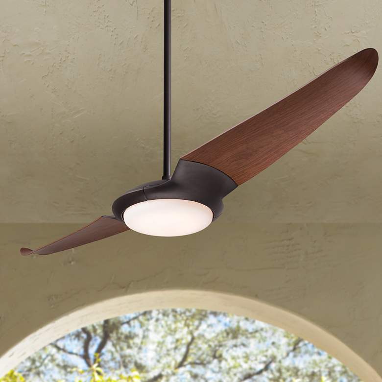 Image 1 56" Modern Fan IC/Air2 DC Bronze Mahogany LED Ceiling Fan with Remote