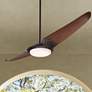 56" Modern Fan IC/Air2 DC Bronze Mahogany LED Ceiling Fan with Remote