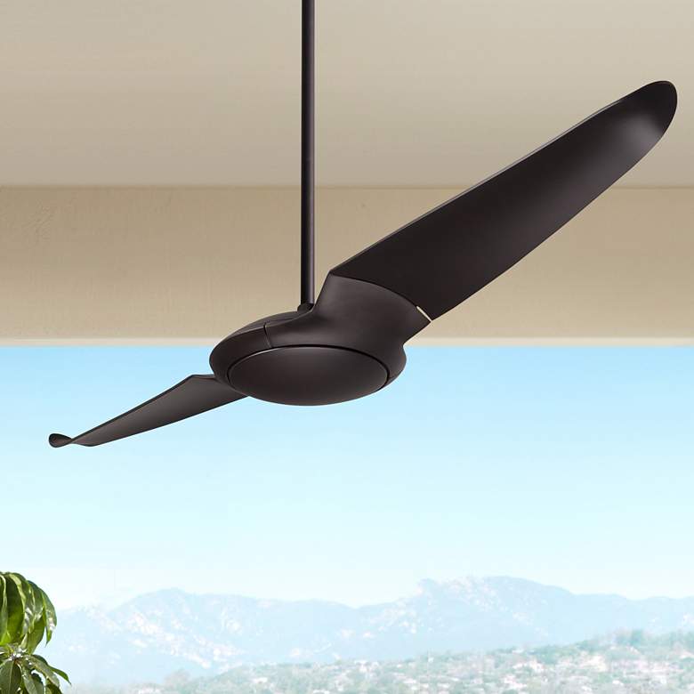 Image 1 56" Modern Fan IC/Air2 DC Dark Bronze Damp Ceiling Fan with Remote
