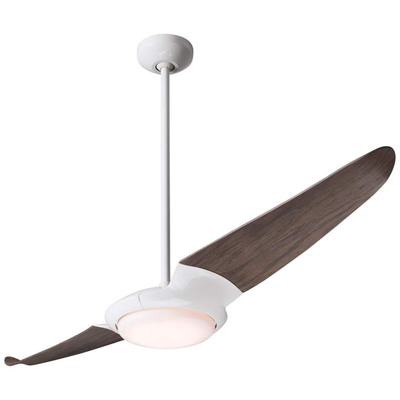 Image 2 56" Modern Fan IC/Air2 DC Gloss White Graywash LED Fan with Remote