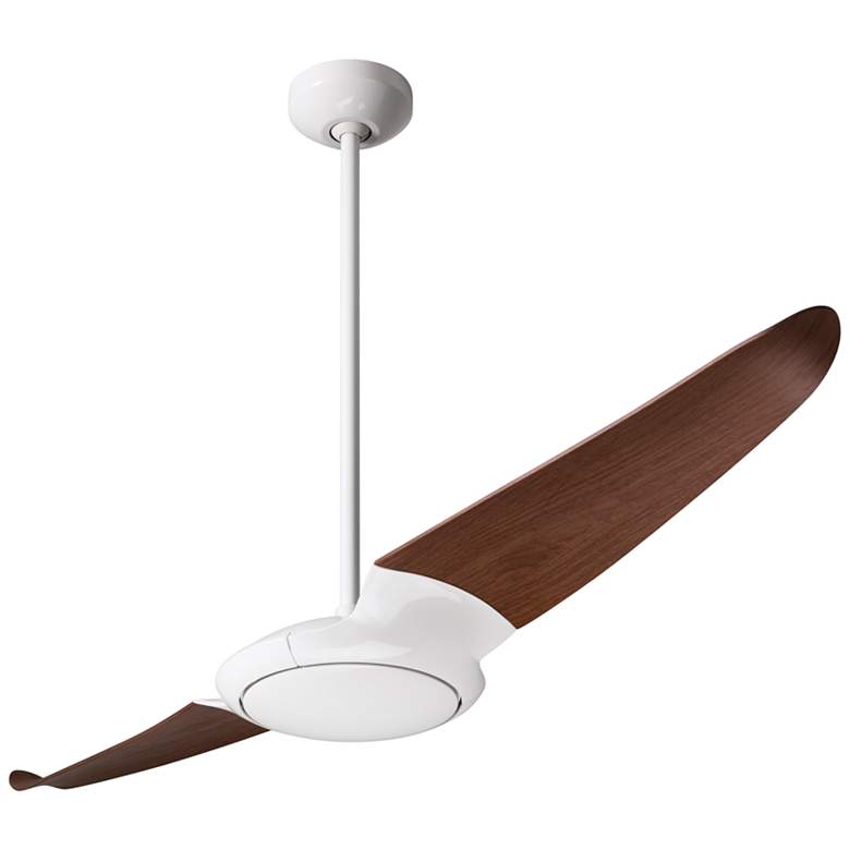Image 2 56" Modern Fan IC/Air2 DC Gloss White Mahogany Ceiling Fan with Remote