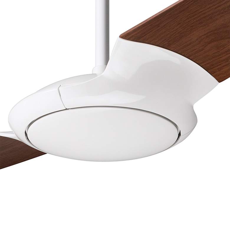 Image 3 56" Modern Fan IC/Air2 DC Gloss White Mahogany Ceiling Fan with Remote more views