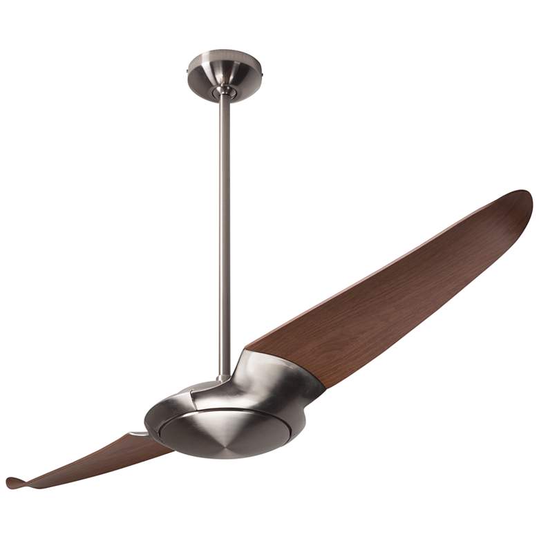 Image 2 56" Modern Fan IC/Air2 DC Nickel and Mahogany Ceiling Fan with Remote