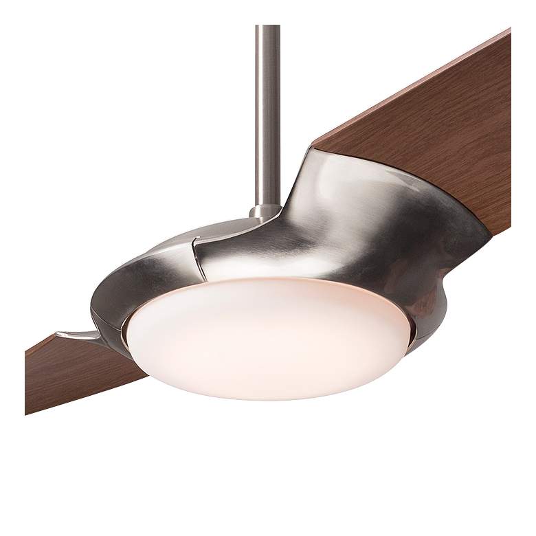 Image 3 56" Modern Fan IC/Air2 DC Nickel Mahogany LED Damp Fan with Remote more views