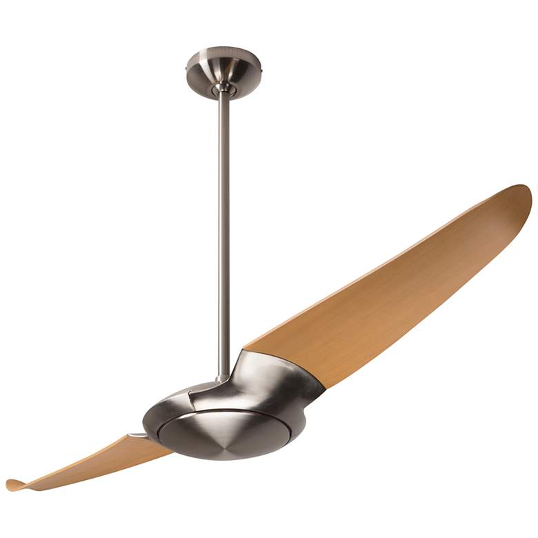 Image 2 56" Modern Fan IC/Air2 DC Nickel Maple Ceiling Fan with Remote